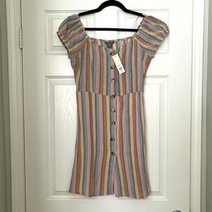 Multi color striped dress